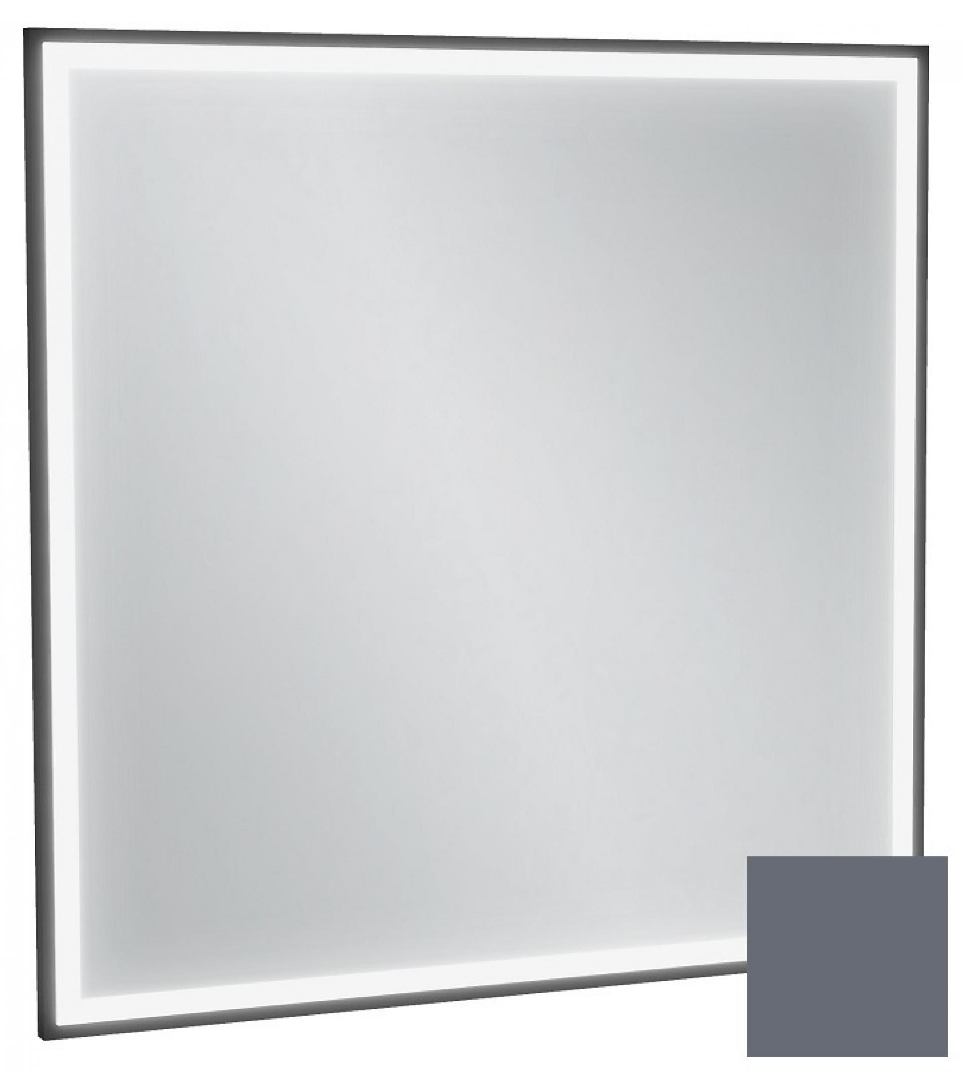 Зеркало с подсветкой 80 см Jacob Delafon Allure EB1435-S40, лакированная рама насыщенный серый сатин