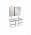 Комплект мебели 140 см Jacob Delafon Soprano с раковиной EXJ122-00, тумбой EB1332-N18, зеркалом EB1338-NF, белый блестящий