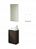 Комплект мебели 40 см Jacob Delafon Pop laminar с раковиной EB406-00, тумбой EB285-G1C, зеркалом EB407-NF, белый блестящий лак