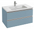 Комплект мебели 80 см Jacob Delafon Vox с раковиной EXAE112-Z-00, тумбой EB2028-RA-M43, матовый аквамарин